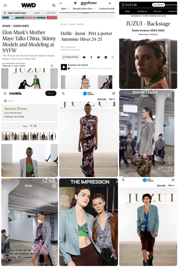 中國芍藥綻放2024秋冬紐約時裝周 王陶攜手梅耶·馬斯克奉上玖姿JUZUI“繁花”大秀