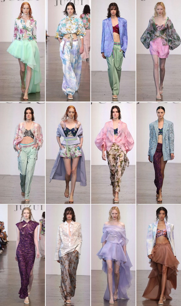 玖姿JUZUI創意總監王陶2025春夏紐約時裝周&ldquo;盛開&rdquo;花樣新中式